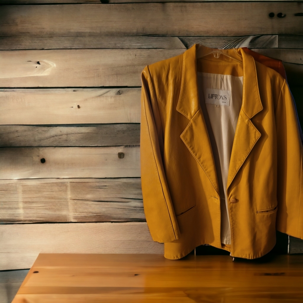 Liptons lined leather jacket size 8